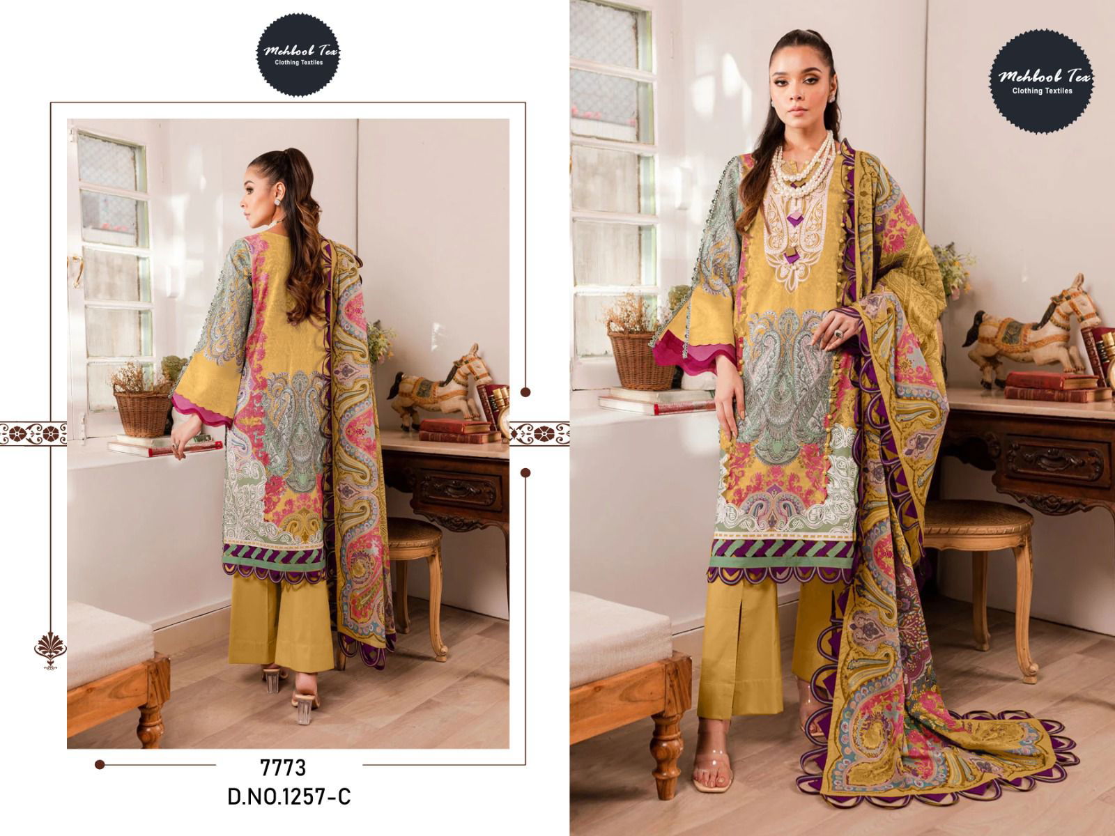 Mehboob 1256 And 1257 Pure Cotton Pakistani Salwar Suits Wholesale Shop In Surat